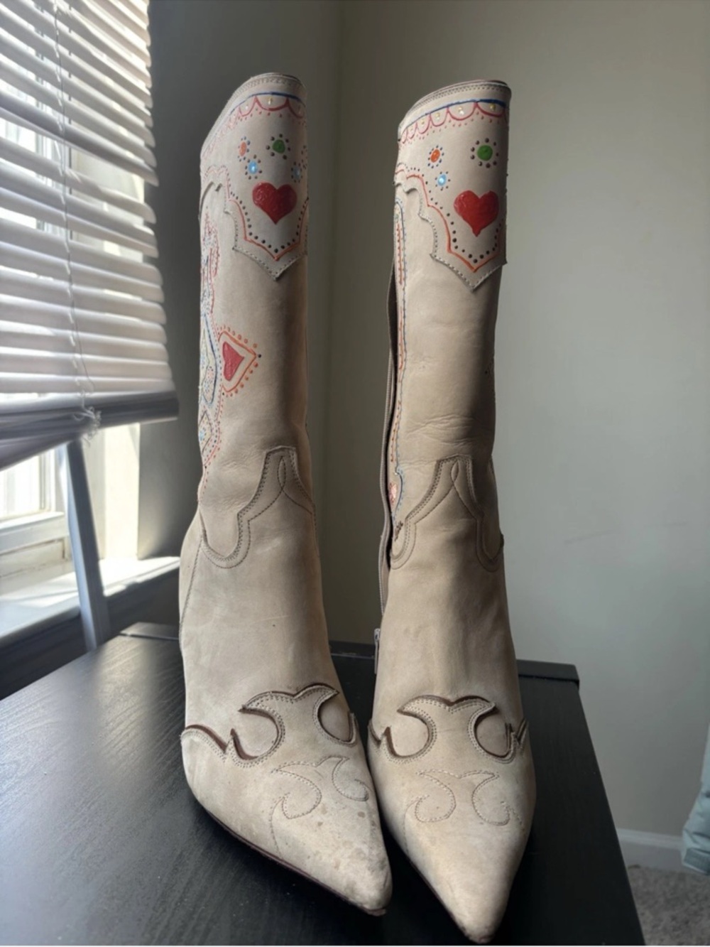 Lucchese Leather Special Edition Cowboy Boots Handmade Handpainted in Brazil - Picture 3 of 4